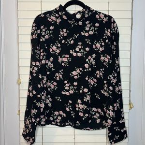 JCL black floral blouse | Size S